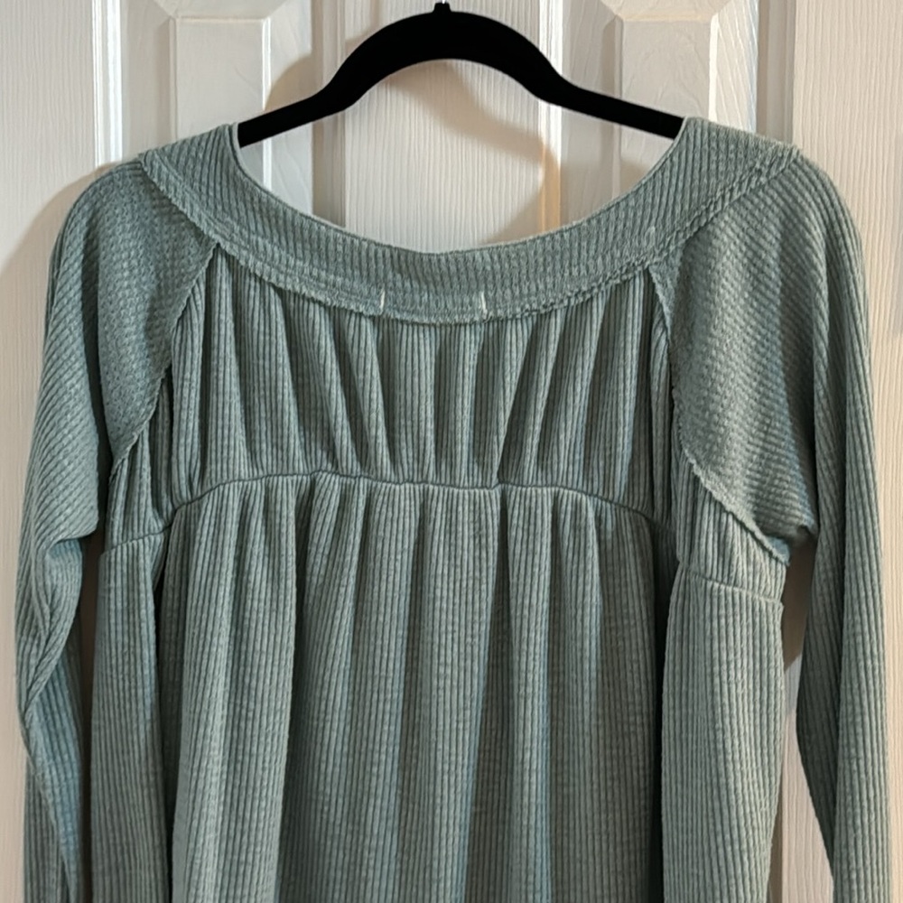 Free People We the Free Henley Waffle Knit Thermal Top - Picture 7 of 11